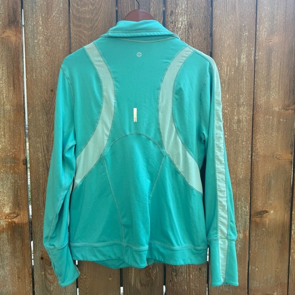 TANGERINE Women's Teal Full Zip Mesh Athletic Jacket Sweatshirt Size Large - Picture 8 of 12